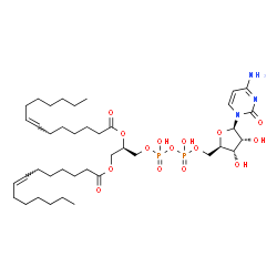 ChemSpider 2D Image | 1,2-ditetradec-7-enoyl-sn-glycero-3-cytidine 5'-diphosphate | C40H69N3O15P2