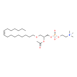 ChemSpider 2D Image | 1-[(9Z)-hexadecenyl]-2-acetyl-sn-glycero-3-phosphocholine | C26H52NO7P