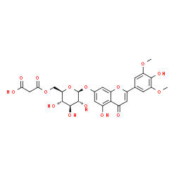 ChemSpider 2D Image | tricin 7-O-(6''-O-malonyl)-beta-D-glucopyranoside | C26H26O15