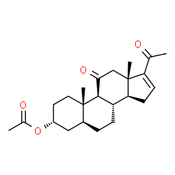 ChemSpider 2D Image | (3?,5?)-3-hydroxy-pregn-16-ene-11,20-dione acetate | C23H32O4