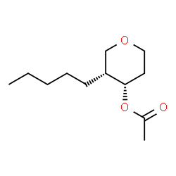 ChemSpider 2D Image | (3R,4S)-4-acetoxy-3-pentyltetrahydropyran | C12H22O3