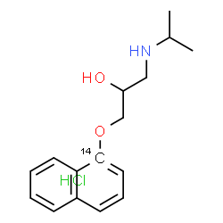 ChemSpider 2D Image | PROPRANOLOL HYDROCHLORIDE, C-14 | C1514CH22ClNO2