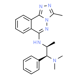 ChemSpider 2D Image | (1S,2S)-N~1~,N~1~-Dimethyl-N~2~-(3-methyl[1,2,4]triazolo[3,4-a]phthalazin-6-yl)-1-phenyl-1,2-propanediamine | C21H24N6