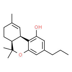 ChemSpider 2D Image | (6aS,10aR)-6,6,9-Trimethyl-3-propyl-6a,7,8,10a-tetrahydro-6H-benzo[c]chromen-1-ol | C19H26O2