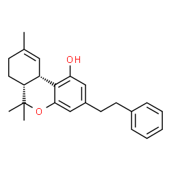 ChemSpider 2D Image | (6aR,10aS)-6,6,9-Trimethyl-3-(2-phenylethyl)-6a,7,8,10a-tetrahydro-6H-benzo[c]chromen-1-ol | C24H28O2