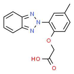 ChemSpider 2D Image | [2-(2H-Benzotriazol-2-yl)-4-methylphenoxy]acetic acid | C15H13N3O3