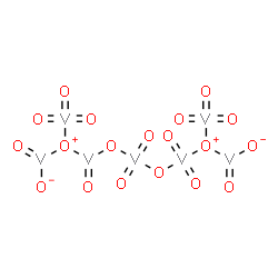 ChemSpider 2D Image | [(oxido(oxo)vanadio)-[[[[(oxido(oxo)vanadio)-(trioxovanadio)oxonio]-dioxo-vanadio]oxy-dioxo-vanadio]oxy-oxo-vanadio]oxonio]-trioxo-vanadium | O19V7