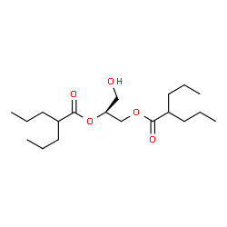 ChemSpider 2D Image | (2S)-3-Hydroxy-1,2-propanediyl bis(2-propylpentanoate) | C19H36O5
