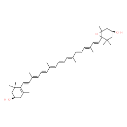 ChemSpider 2D Image | (3R,3'S)-5',6'-Dihydro-5',6'-epoxy-beta,beta-carotene-3,3'-diol | C40H56O3