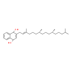 ChemSpider 2D Image | 2-[(2E,7R,11R)-3,7,11,15-Tetramethyl-2-hexadecen-1-yl]-1,4-dihydro-1,4-naphthalenediol | C30H48O2