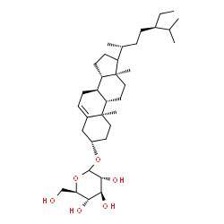 ChemSpider 2D Image | (3beta,17xi)-Stigmast-5-en-3-yl D-glucopyranoside | C35H60O6