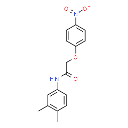 ChemSpider 2D Image | N-(3,4-Dimethylphenyl)-2-(4-nitrophenoxy)acetamide | C16H16N2O4
