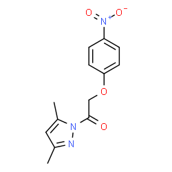 ChemSpider 2D Image | 1-(3,5-Dimethyl-1H-pyrazol-1-yl)-2-(4-nitrophenoxy)ethanone | C13H13N3O4