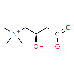 ChemSpider 2D Image | (3R)-3-Hydroxy-4-(trimethylammonio)(1-~13~C)butanoate | C613CH15NO3