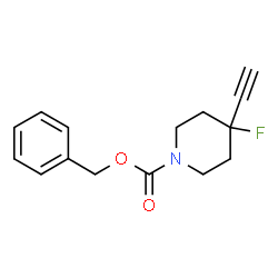 ChemSpider 2D Image | Benzyl 4-ethynyl-4-fluoro-1-piperidinecarboxylate | C15H16FNO2