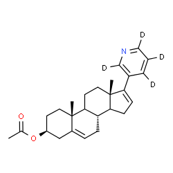 ChemSpider 2D Image | (3beta,9xi,14xi)-17-[(~2~H_4_)-3-Pyridinyl]androsta-5,16-dien-3-yl acetate | C26H29D4NO2