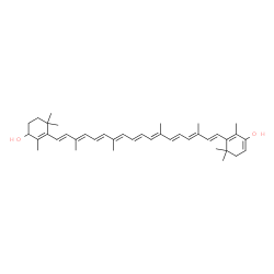 ChemSpider 2D Image | 3',4'-Didehydro-beta,beta-carotene-4,4'-diol | C40H54O2