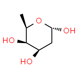 ChemSpider 2D Image | 2,6-Dideoxy-alpha-D-lyxo-hexopyranose | C6H12O4