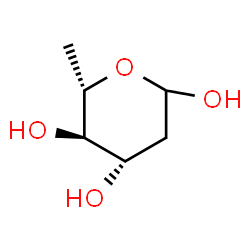 ChemSpider 2D Image | 2,6-Dideoxy-L-arabino-hexopyranose | C6H12O4