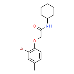 ChemSpider 2D Image | 2-(2-Bromo-4-methylphenoxy)-N-cyclohexylacetamide | C15H20BrNO2