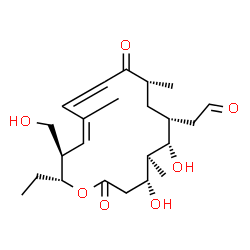 ChemSpider 2D Image | [(4R,5S,6S,7R,9R,15R,16R)-16-Ethyl-4,6-dihydroxy-15-(hydroxymethyl)-5,9,13-trimethyl-2,10-dioxooxacyclohexadeca-11,13-dien-7-yl]acetaldehyde | C23H36O7