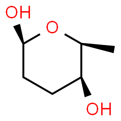 ChemSpider 2D Image | (2S,5S,6S)-6-Methyltetrahydro-2H-pyran-2,5-diol | C6H12O3