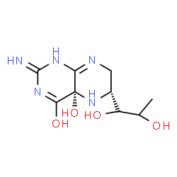 ChemSpider 2D Image | (4aS,6R)-6-(1,2-Dihydroxypropyl)-2-imino-1,5,6,7-tetrahydro-4,4a(2H)-pteridinediol | C9H15N5O4