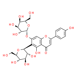 ChemSpider 2D Image | (1S)-1,5-Anhydro-1-[7-(alpha-D-galactopyranosyloxy)-5-hydroxy-2-(4-hydroxyphenyl)-4-oxo-4H-chromen-6-yl]-D-glucitol | C27H30O15