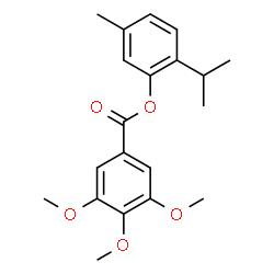 ChemSpider 2D Image | 2-Isopropyl-5-methylphenyl 3,4,5-trimethoxybenzoate | C20H24O5