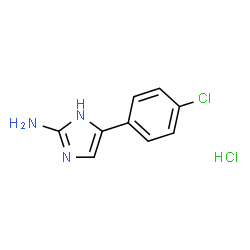 ChemSpider 2D Image | 5-(4-Chlorophenyl)-1H-imidazol-2-amine hydrochloride (1:1) | C9H9Cl2N3