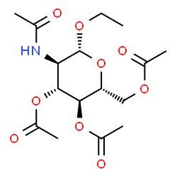 ChemSpider 2D Image | Ethyl 2-acetamido-3,4,6-tri-O-acetyl-2-deoxy-beta-D-glucopyranoside | C16H25NO9