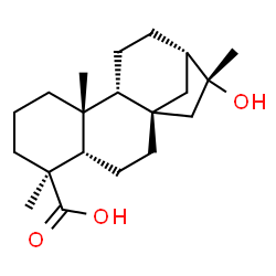 ChemSpider 2D Image | (5beta,9beta,16beta)-16-Hydroxykauran-19-oic acid | C20H32O3