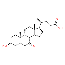 ChemSpider 2D Image | (3beta,5beta,9beta,14beta,20S)-3-Hydroxy-7-oxocholan-24-oic acid | C24H38O4