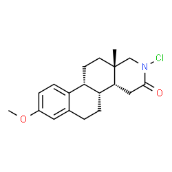 ChemSpider 2D Image | (4aR,4bR,10bR,12aS)-2-Chloro-8-methoxy-12a-methyl-1,4,4a,4b,5,6,10b,11,12,12a-decahydronaphtho[2,1-f]isoquinolin-3(2H)-one | C19H24ClNO2