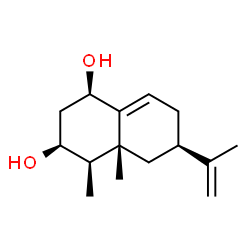 ChemSpider 2D Image | (1R,3S,4R,4aR,6R)-6-Isopropenyl-4,4a-dimethyl-1,2,3,4,4a,5,6,7-octahydro-1,3-naphthalenediol | C15H24O2
