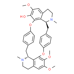 ChemSpider 2D Image | (11S,26R)-5,19,20-Trimethoxy-10,25-dimethyl-2,17-dioxa-10,25-diazaheptacyclo[26.2.2.2~13,16~.1~3,7~.1~18,22~.0~11,36~.0~26,33~]hexatriaconta-1(30),3(36),4,6,13,15,18(33),19,21,28,31,34-dodecaen-4-ol | C37H40N2O6