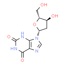 ChemSpider 2D Image | 2'-Deoxyxanthosine | C10H12N4O5