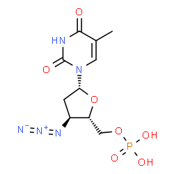 ChemSpider 2D Image | zidovudine monophosphate | C10H14N5O7P