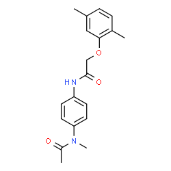 ChemSpider 2D Image | N-(4-{[(2,5-Dimethylphenoxy)acetyl]amino}phenyl)-N-methylacetamide | C19H22N2O3