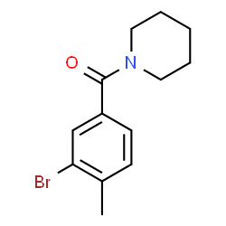 ChemSpider 2D Image | (3-Bromo-4-methylphenyl)(1-piperidinyl)methanone | C13H16BrNO