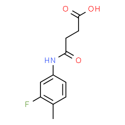 ChemSpider 2D Image | 4-(3-fluoro-4-methylanilino)-4-oxobutanoic acid | C11H12FNO3