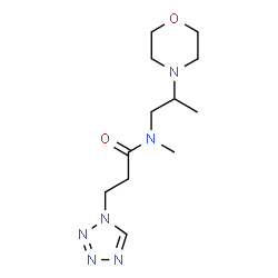 ChemSpider 2D Image | N-Methyl-N-[2-(4-morpholinyl)propyl]-3-(1H-tetrazol-1-yl)propanamide | C12H22N6O2
