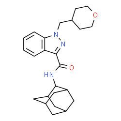 ChemSpider 2D Image | N-(Adamantan-2-yl)-1-(tetrahydro-2H-pyran-4-ylmethyl)-1H-indazole-3-carboxamide | C24H31N3O2