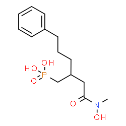ChemSpider 2D Image | (2-{2-[Hydroxy(methyl)amino]-2-oxoethyl}-5-phenylpentyl)phosphonic acid | C14H22NO5P