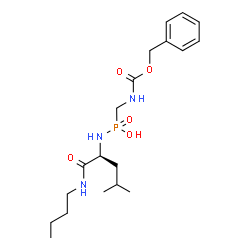 ChemSpider 2D Image | N~2~-[({[(Benzyloxy)carbonyl]amino}methyl)(hydroxy)phosphoryl]-N-butyl-L-leucinamide | C19H32N3O5P