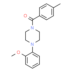 ChemSpider 2D Image | [4-(2-methoxyphenyl)piperazino](4-methylphenyl)methanone | C19H22N2O2
