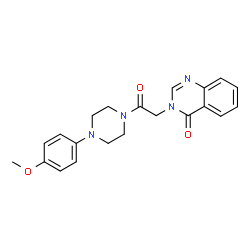 ChemSpider 2D Image | 3-{2-[4-(4-Methoxyphenyl)-1-piperazinyl]-2-oxoethyl}-4(3H)-quinazolinone | C21H22N4O3