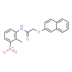 ChemSpider 2D Image | N-(2-Methyl-3-nitrophenyl)-2-(2-naphthyloxy)acetamide | C19H16N2O4