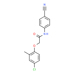 ChemSpider 2D Image | 2-(4-Chloro-2-methylphenoxy)-N-(4-cyanophenyl)acetamide | C16H13ClN2O2