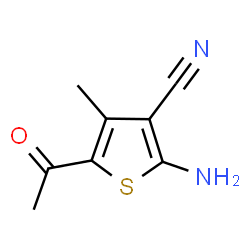 ChemSpider 2D Image | 5-Acetyl-2-amino-4-methyl-3-thiophenecarbonitrile | C8H8N2OS